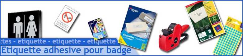 Étiquette adhésive badge 