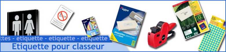 Etiquette pour classeur