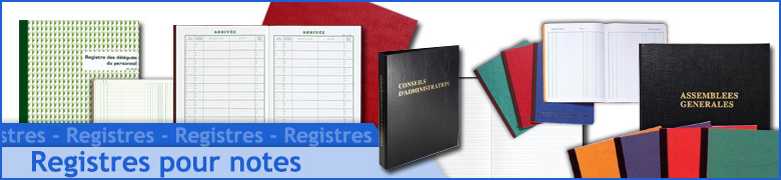 Registres légaux Registres légaux