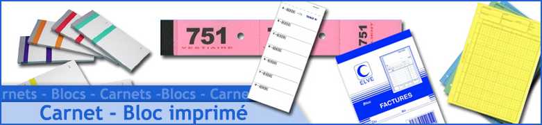 Carnet et bloc imprimé