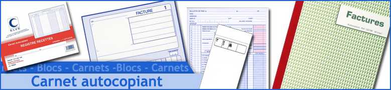 Carnet autocopiant 