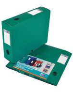 Boite de classement Memphis avec bouton - 80 mm - Vert : OXFORD Photo