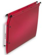 Dossiers suspendus pour armoire - Forme V - Rouge L'OBLIQUE Lot de 10