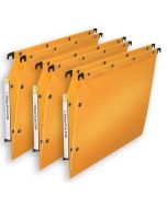 Dossiers suspendus pour armoire - Forme V - Jaune L'OBLIQUE Lot de 10