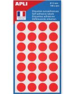 Pastilles adhésives 15 mm Rouge AGIPA Apli 111843