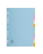 EXACOMPTA : Jeu de 12 intercalaires neutres en carte recyclée 1612E