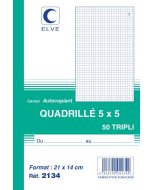 QUADRILLE : Carnet autocopiant Tripli - 210 x 140 mm 2134 Elve