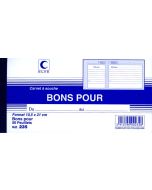 BONS POUR : Carnet à souche  ELVE 235