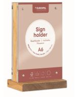 Présentoir de table à aimants avec socle en bois - A6 : EUROPEL image