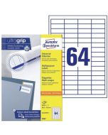 Étiquettes adhésives - 48,5 x 16,9 mm AVERY Ecologique Lot de 6400