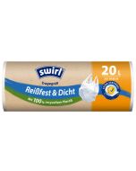 Sacs Poubelle avec poignée - 20 litres - Blanc : SWIRL Lot de 20