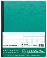Registre 4 colonnes - 320 x 250 mm - Vert EXACOMPTA 4040VE Image