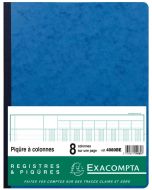 Registre de 8 colonnes 320 x 250 mm Journal comptable 4080E Exacompta