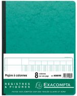 Registre de 8 colonnes 320 x 250 mm Journal comptable 4080E Exacompta