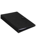 Protège-menus A5 en lin - Noir - 6 inserts : EUROPEL image