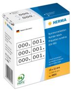 Etiquettes à triple numérotation - Noir et Blanc HERMA 4800