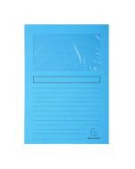 EXACOMPTA  50162E : Chemises à fenêtre Super - Bleu