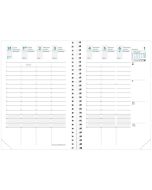 Agenda Semainier 2025 - 100 x 150 mm - Noir QUO VADIS Time et Life Pocket intérieur
