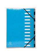 53927E EXACOMPTA : Trieur avec élastiques Bleu clair