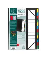 Trieur avec élastiques - Noir - 12 compartiments EXACOMPTA Ordonator