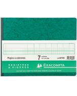 Journal  7 colonnes sur 1 page - 250 x 320 mm EXACOMPTA 6070E Registre comptable