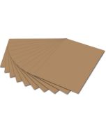 Carton de Bricolage 500 x 700 mm - Marron chevreuil FOLIA Lot de 10