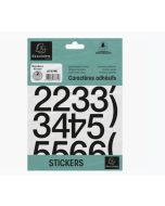 Pochette de Chiffres adhésifs de 0 à 9 - 40 mm - Noir : EXACOMPTA image