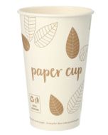 Gobelet en carton - 0,4 L : PAP STAR Pure ZERO  Lot de 50