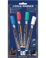 Feutre à craie liquide 1 - 2 mm - Assortiment basic : SECURIT Lot de 4 Image