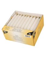 Bougie chandelier - Blanc 20 cm : FLAVOUR by GALA Lot de 50 image