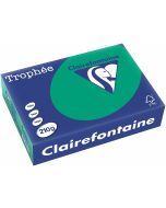 Ramette de papier de 250 feuilles A4 210g - Vert Sapin : CLAIREFONTAINE Trophée Visuel