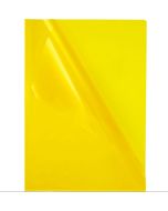 Photo Lot de 100 Pochettes à coins transparentes A4 - Jaune : PRO-Office