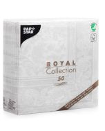 Photo Lot de 50 serviettes en papier - Blanc - 400 x 400 mm PAPSTAR ROYAL Collection Ornements Image