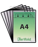 Photo Pochette de protection à suspendre pour document A4 - Noir : TARIFOLD 154507