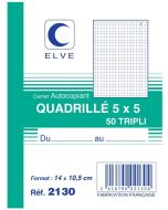 QUADRILLE Carnet autocopiant Tripli - 140 x 105 mm 2130 Elve