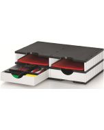 Photo Module de classement - 4 compartiments - Noir/Blanc/Blanc STYRO Styrodoc Duo Visuel