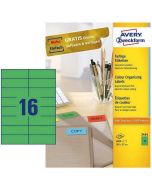 Photo Étiquettes autocollantes Vertes 105 x 37 mm AVERY 3454