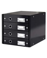 Photo Boite de classement WOW - 4 tiroirs - Noir LEITZ Click et Store 6049-00-95