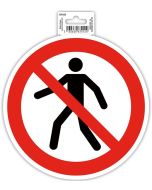 Photo Panneau adhésif - Interdit de marcher/circuler - Rouge EXACOMPTA