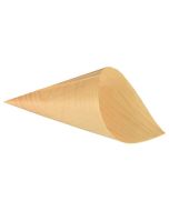 Photo Cornet en bois pour aliments - 155 x 80 mm PAP STAR Pure