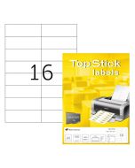 Étiquettes adhésives blanches - 105 x 37 mm (TOP STICK 8712)