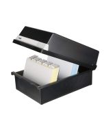 Photo Boite à couvercle ouverte pour 1300 cartes - A5 paysage - Noir : HAN 955-13 
