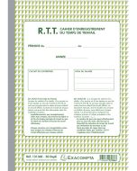 Cahier d'enregistrement du Temps de Travail - RTT Exacompta 13136E