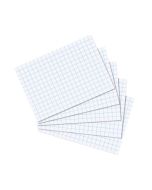 Photo Lot de 100 fiches Bristol quadrillées - 52 x 74 mm - Blanc : HERLITZ 10621456
