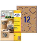 Photo Étiquettes rondes - Diamètre de 60 mm - Kraft AVERY 