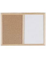 Photo Tableau duo blanc magnétique et liège - 400 x 300 mm BI-OFFICE Exemple