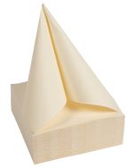 Serviettes de table Cocktail - 200 x 200 mm - Ivoire : PRO NAPPE Lot de 50 image