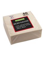 Serviettes de table Micro-Gaufrées - 380 x 380 mm - Ivoire PRO NAPPE Lot de 40 image