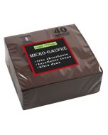 Serviettes de table Cocktail - 380 x 380 mm - Chocolat PRO NAPPE Lot de 40 image