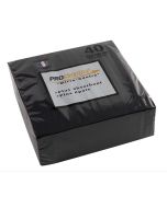 Serviettes de table Micro-Gaufrées - 380 x 380 mm - Noir PRO NAPPE Lot de 40 - image